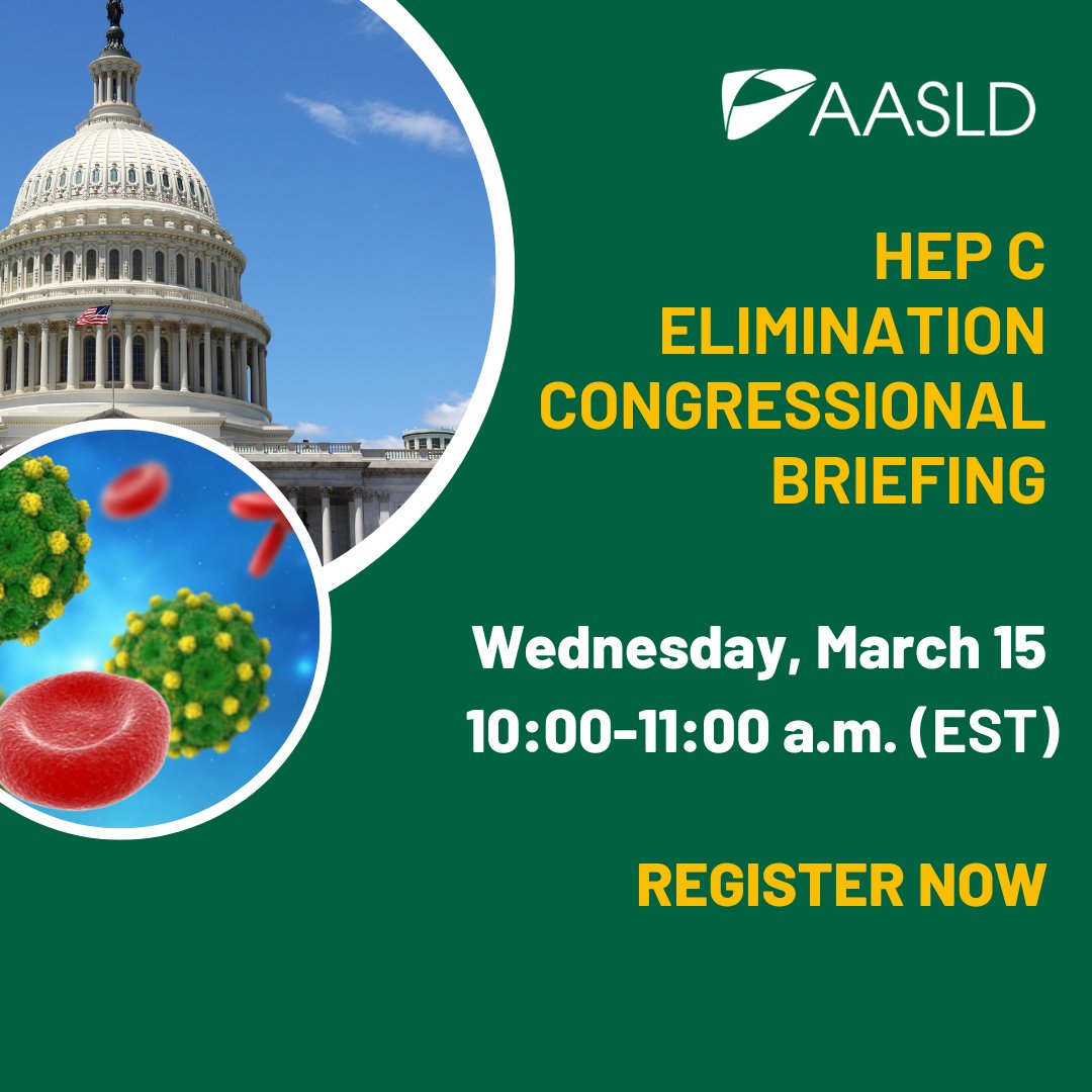 Join AASLD for the third briefing in our Combatting Liver Disease series focused on Hepatitis C. This includes a discussion on the Biden administration's efforts to develop a national Hepatitis C elimination program. Don't miss out! bit.ly/3F76Yxx #LiverTwitter