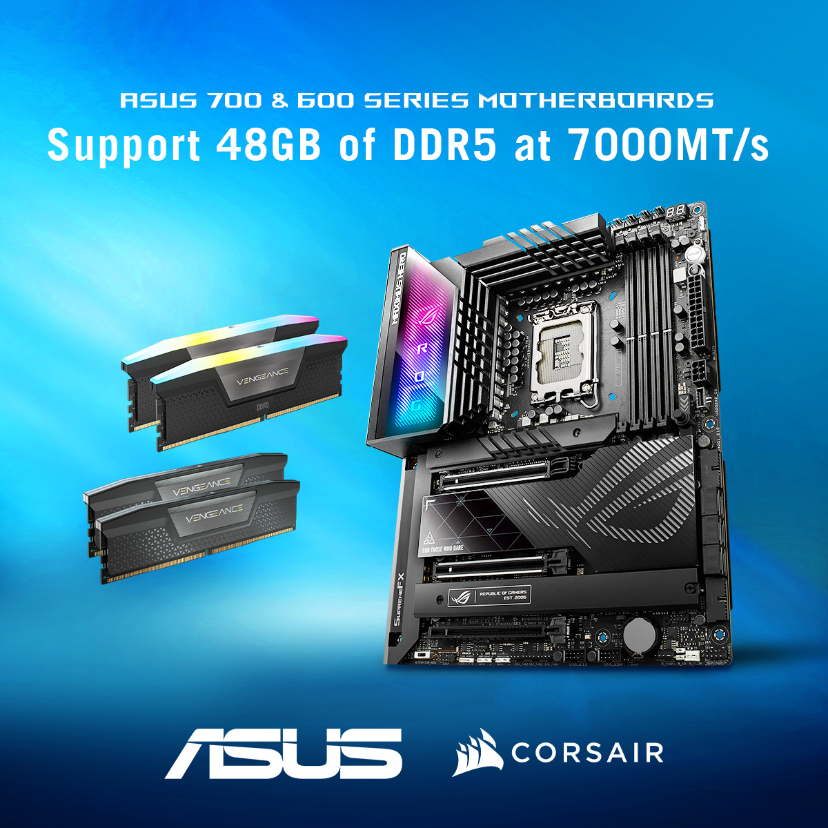 ROG North America on Twitter "Access the latest 48GB DDR57000 memory kits with ASUS Intel 700