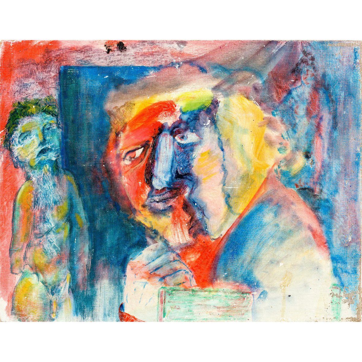 JHerbertArtist's tweet image. "Alchemist: Double Self Portrait" 1974, Oil on Linen, 14 x 18 inches

#contemporaryart #creativepainting #oilpainting