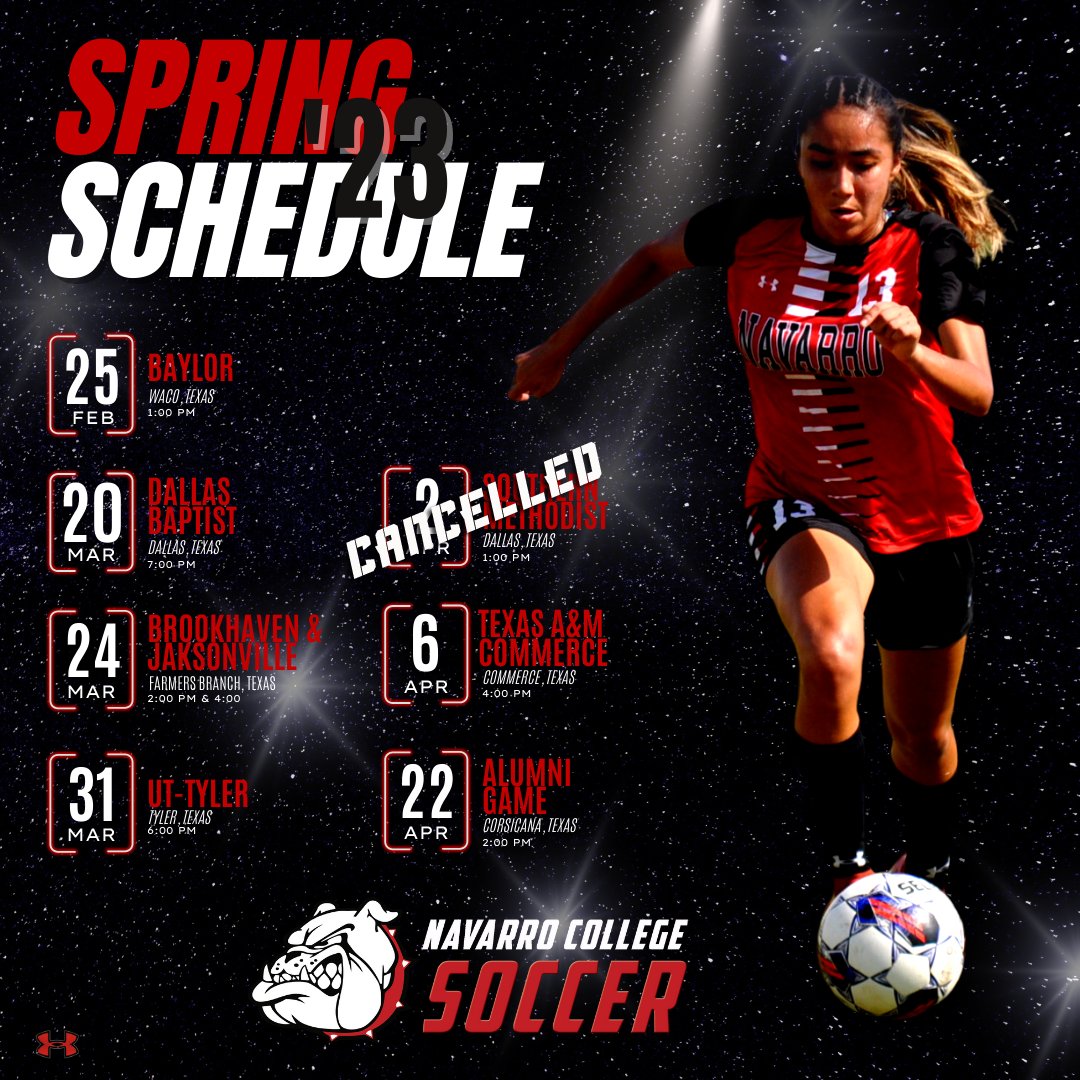 soccer_navarro's tweet photo. Please take a moment and check out these updates for our spring schedule. A lot has changed as we have added a game and moved one back! #SpringSchedule #ScheduleUpdate https://t.co/tsInQCXhg2