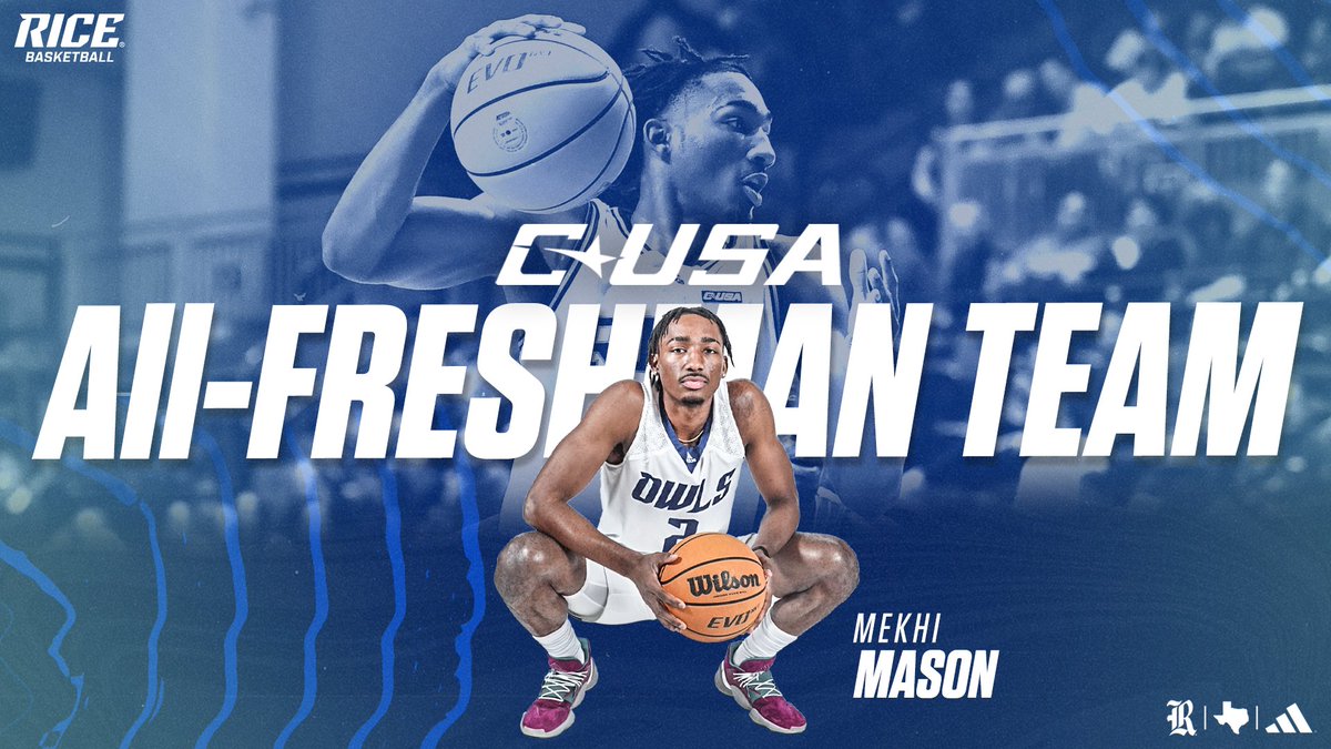 Four Owls earn All-Conference honors!

Quincy Olivari - Second Team All-CUSA
Max Fiedler - Second Team All-CUSA
Travis Evee - All-CUSA Honorable Mention
Mekhi Mason - All-Freshman Team

📰 » riceowls.co/MBBallcusa2023

#GoOwls👐 x #GreenLightU