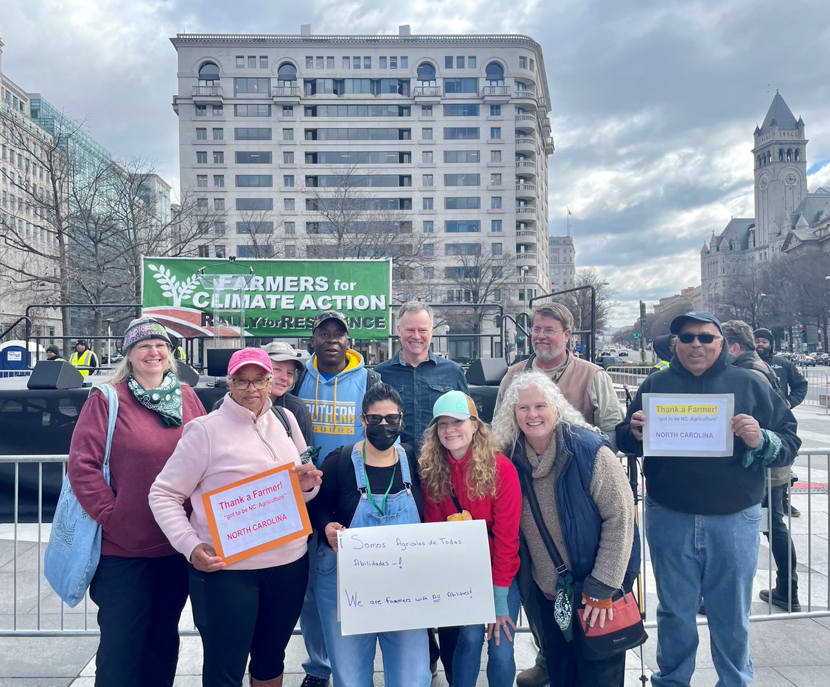 FACT's Samantha and Larissa and some of FACT's Farmers at the #RallyForResilience in DC this morning. It's going to be an epic day to support #FarmersForClimateAction. 
Providing the live soundtrack for the rally are @shirletteammons; @lil_idli_musicof; and @johnmellencamp.