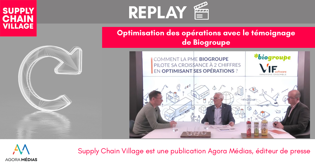 🥤[REPLAY] (Re)visionner le témoignage de la PME Biogroupe sur l'optimisation de ses opérations. Découvrez la solution qui a été implémentée, en collaboration avec <a href="/VIF_software/">VIF</a> et quels résultats ont été obtenus.
Voir le replay👉 bit.ly/3Yu1nbA
#supplychain  #previsions