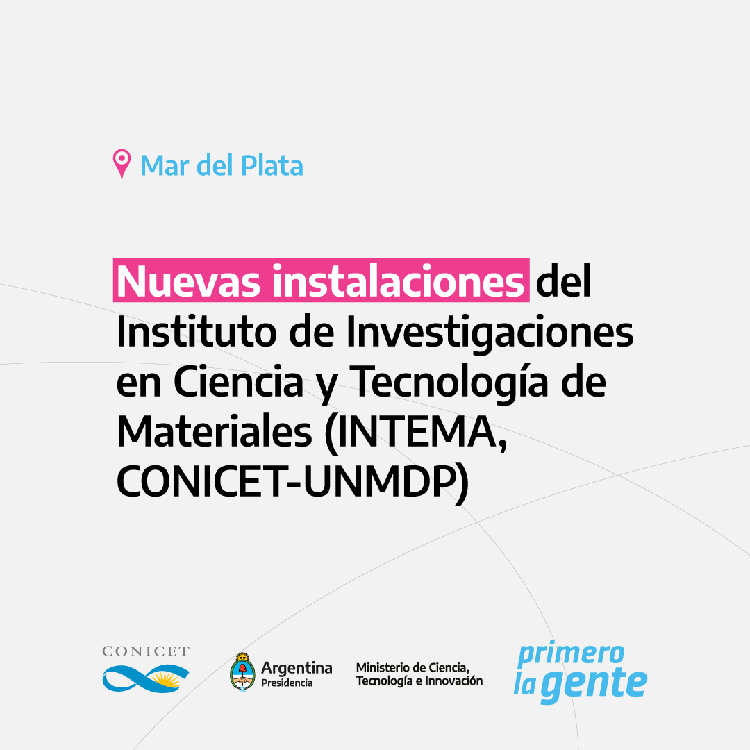 🏛️Inauguramos las nuevas instalaciones del <a href="/INTEMA_MDP/">INTEMA_CONICET_UNMDP</a> en #MarDelPlata, donde científicos y científicas trabajan para desarrollar nuevos productos, procesos y tecnologías en el campo de los materiales metálicos, cerámicos y plásticos que son exportados al mundo.
#CienciaArgentina