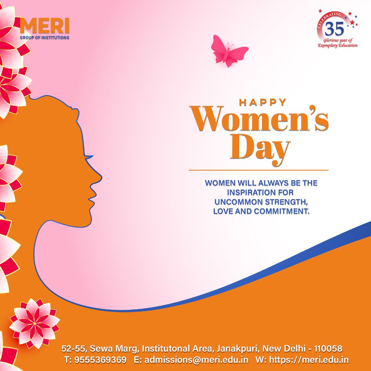 Happy women’s day to all the women out there! You are brave and strong, and you all deserve to be proud of yourselves.

#happywomensday2023 #womensday2023 #womensdaycelebration  #MERICampus #MERICollege #MERIGroup #IPUniversity #MDUniversity #proudmoments #ManagementCollege