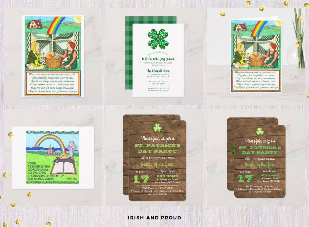 Digital Downloads Available! 🍀☘️🎉
50% Off Cards & Invitations with: 
MARCHPARTIES
#DigitalInvitation #einvite #DigitalInvite #stpatricksday2023 #stpatricksday #StPatricksParty
zazzle.com/collections/ir…