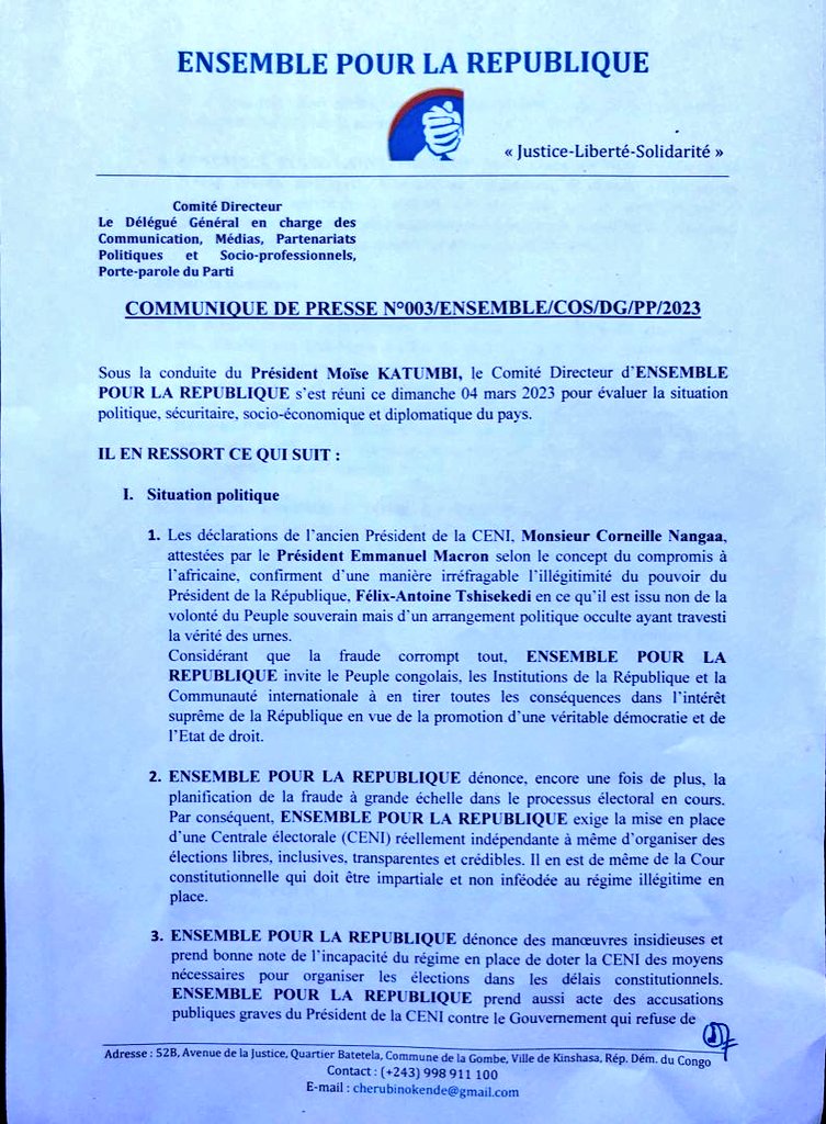JUSTICE POUR CHÉRUBIN OKENDE tweet media