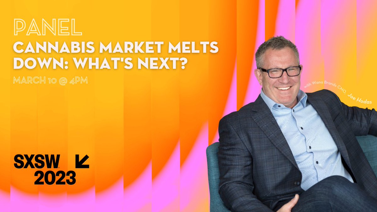 WanaBrands's tweet photo. Catch our CMO @JoeHodas on the @SXSW 2023 Cannabis Track! He'll be joining a panel of three other cannabis experts to discuss how to survive and thrive as a plant-touching company in 2023 and beyond. Hope to see some of you there. 👋 https://t.co/XuTXnlwaFe