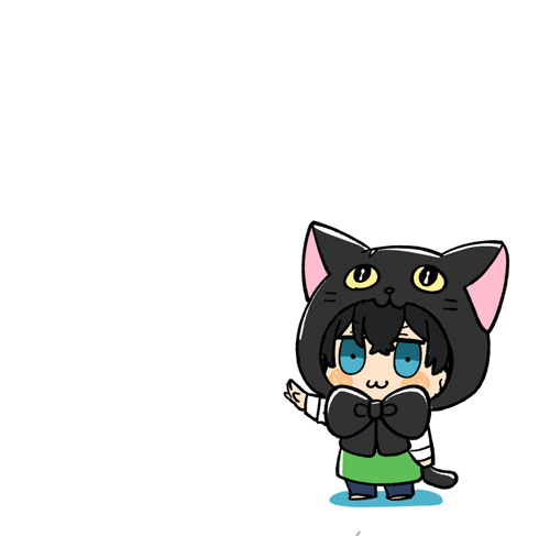 「猫口 猫耳パーカー」のTwitter画像/イラスト(人気順)