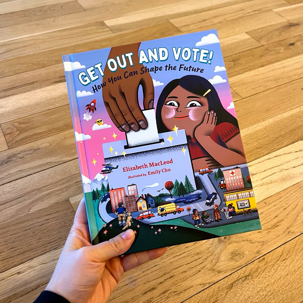 WOOHOO! My new book will be out in bookstores March 14th via @orcabook ! I just received my advance copies, and they are 😍. Doing a giveaway on the instagram too: instagram.com/p/CpftUGcpckH/ Tag your teacher pals, parents, enthusiastic voters. #kidlitart