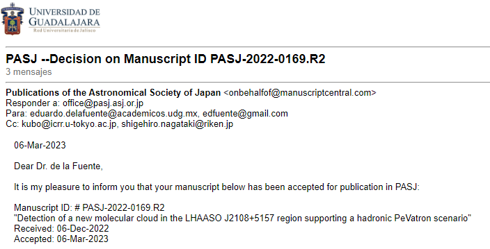 edfuente2012's tweet photo. Itadakimasu!.  

Articulo aceptado para publicarse en Publications of the Astronomical Society of Japan (PASJ). Producto de UN proyecto de colaboracion entre @udgcucei y El ICRR de la Universidad de Tokyo https://t.co/8ayKHHcoM3