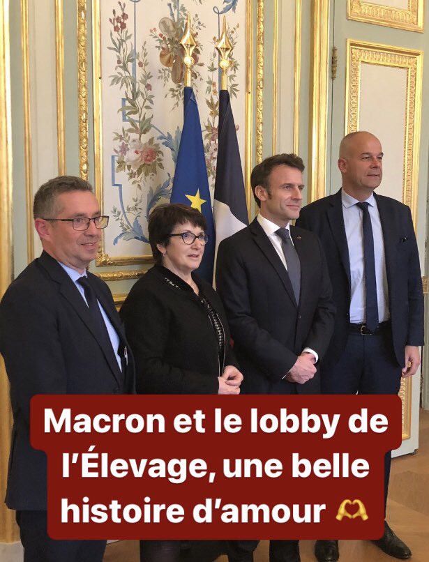 Animal1st_'s tweet image. 💓 LOVE STORY 💓

Le gouvernement Macron et le lobby de l’Élevage, une belle histoire d’amour, qui ne se cache plus à l’occasion du Salon de l’agriculture 🫶

🧵⤵️

#Interbev #Elevage #SIA2023 #FlexitaRien #Specisme #FNSEA #Agriculture #Lobbying
