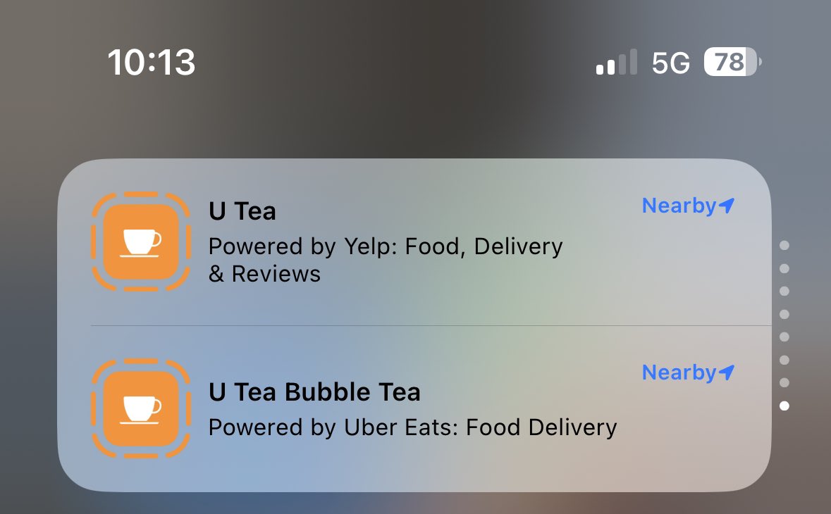 My phone is really trying to set me up to fail by constantly reminding me that bubble tea is a minute walk away