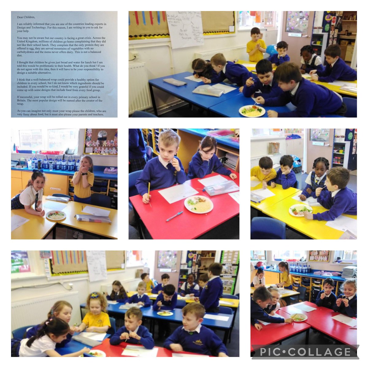 After receiving a very important letter from the Houses of Parliament asking for our help, we have been taste tasting new and exciting flavours for delicious wraps 🥒🧅🫓🥬🍅🧀 <a href="/QueensCoEURC/">Queen's Park C.E/U.R.C. Primary School</a> <a href="/Miss_BurkeQP/">Miss Burke</a> #QPDesignTechnology #everythingispossible