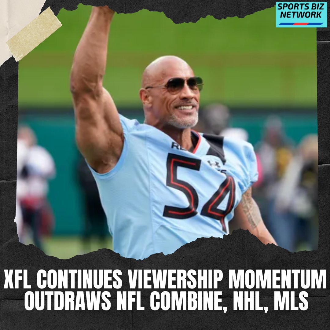 SportsBizTeam's tweet image. Another good week for @XFL2023 viewership📈

Per @ByMikeMitchell Sunday's DC vs STL Game avg 665k on FX &amp;amp; that doesn't even include ESPN+ viewership👏

In comparison this wknd:
⚽️MLS 317k
🏒NHL 377k
🏈NFL Combine 208k 

Good start for @DanyGarciaCo, @TheRock &amp;amp; co.👏

Full #'s🧵👇