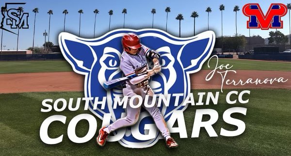 I am excited to announce that I have decided to continue my academic and athletic career as a Cougar at South Mountain Community College! I would like to thank my parents, teammates, and coaches for their help and support! <a href="/CoachArzagaMVT/">Jesus Arzaga 🏳⚾️🧢🤘🏽🐂🇲🇽🇺🇸</a> <a href="/CatchBot7/">Kevin Soine</a> <a href="/SoMtnBaseball/">South Mountain Baseball</a> <a href="/CoachDrakeNCSA/">Andy Drake</a>