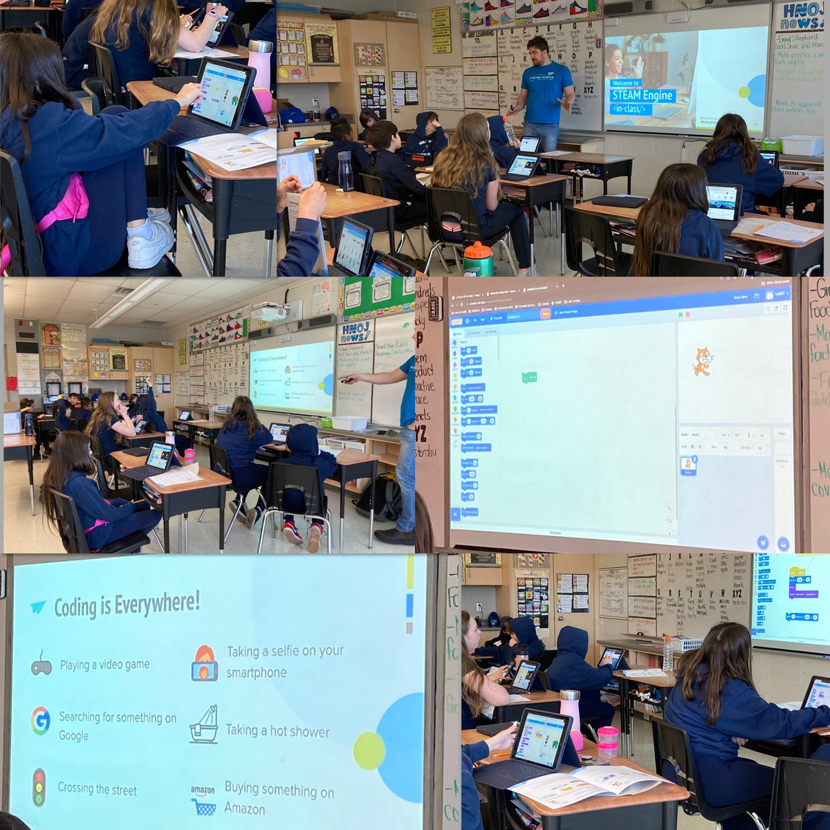 MattachiniMrs's tweet image. Thank you Bryan from @Mathstronauts for introducing the Grade 6s @hnojces to @scratch. They picked up coding pretty quickly and enjoyed this opportunity. Looking forward to our next 4 sessions! #codingiseverywhere @hwcdsbmathk8
