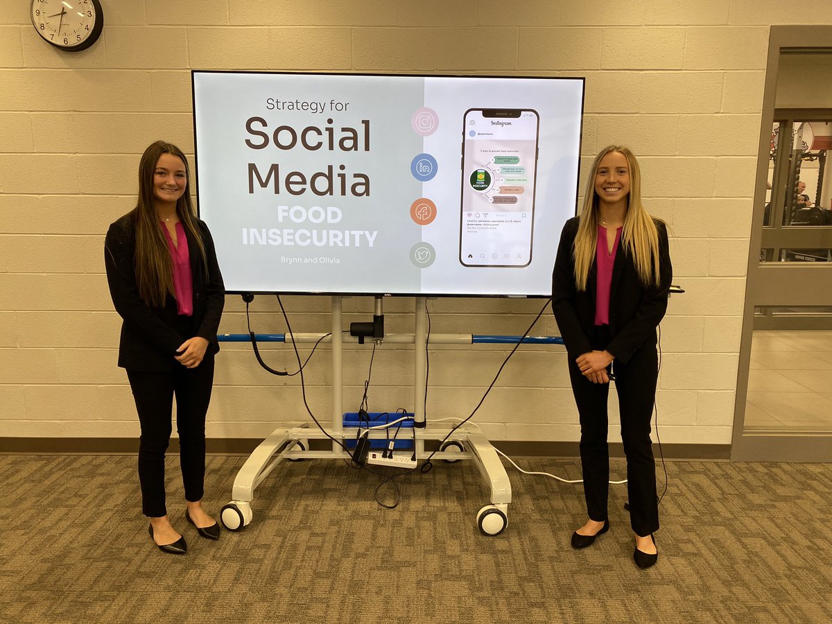 MHSVideoProd's tweet image. Olivia Sandmann and Brynn O’Neil have submitted their Social Media Strategies presentation for 2023 FBLA State judging! 🐾