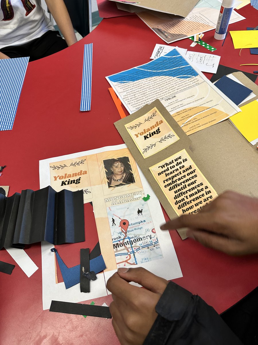 duffclass's tweet photo. Grade 7 students are hard at work, creating lap books that showcase an influential young Black person in our world, who is working to make the world a better place. We will then use the lap books to share our learning with primary students. @SCDSBequity @matt_webbe https://t.co/6qMs70QQsv