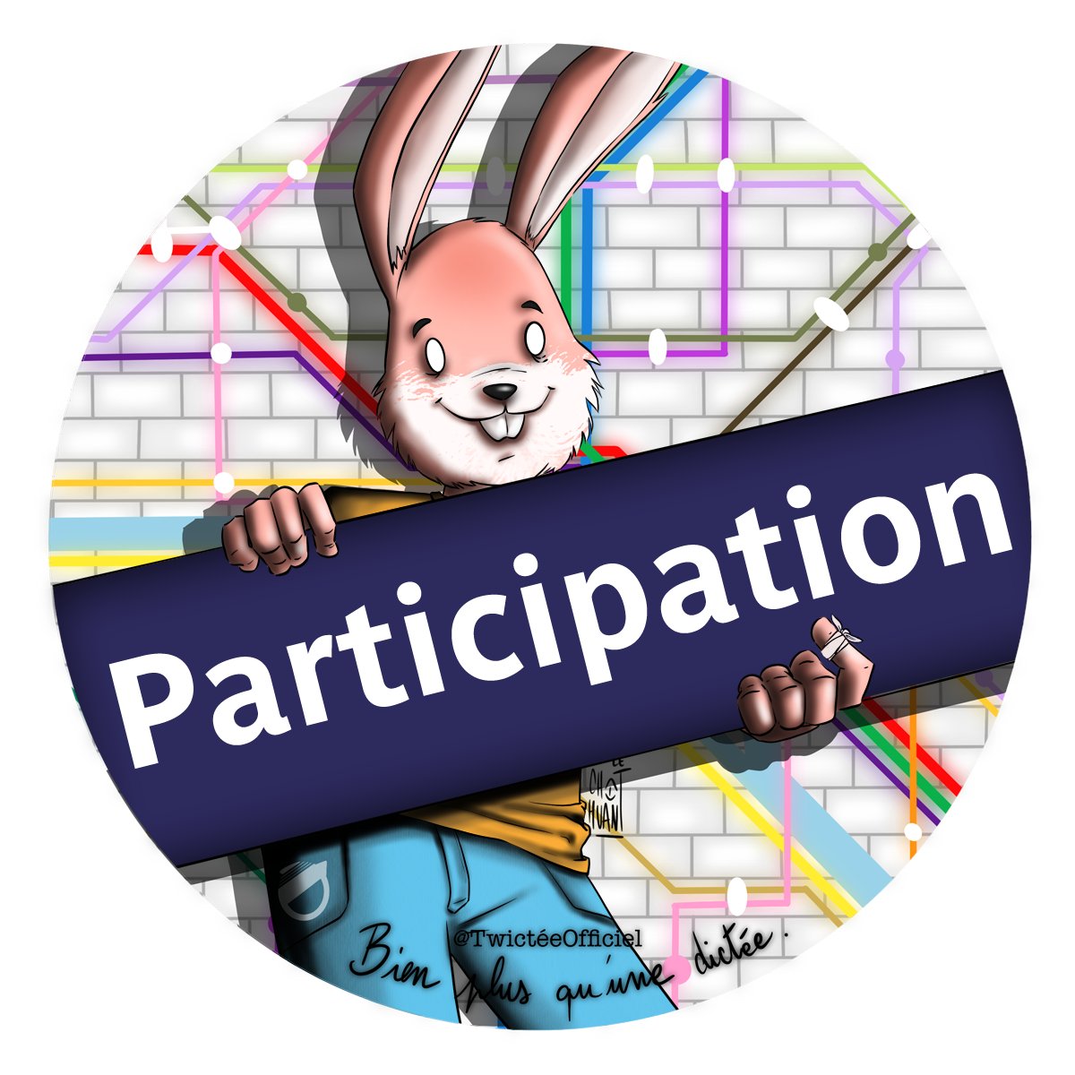🚇PARTICIPATION TWICTÉE 60🚇
🔊”Mesdames et Messieurs, bienvenue dans notre gare. La ligne #Twictée60 desservira les plus belles stations parisiennes.
Validez votre <a href="/navigo_pass/">PassNavigo</a> pour renseigner votre Participation avant le jeudi 16 mars 2023 à 18h U.T.C”
💺twictee.org/twictee-60/