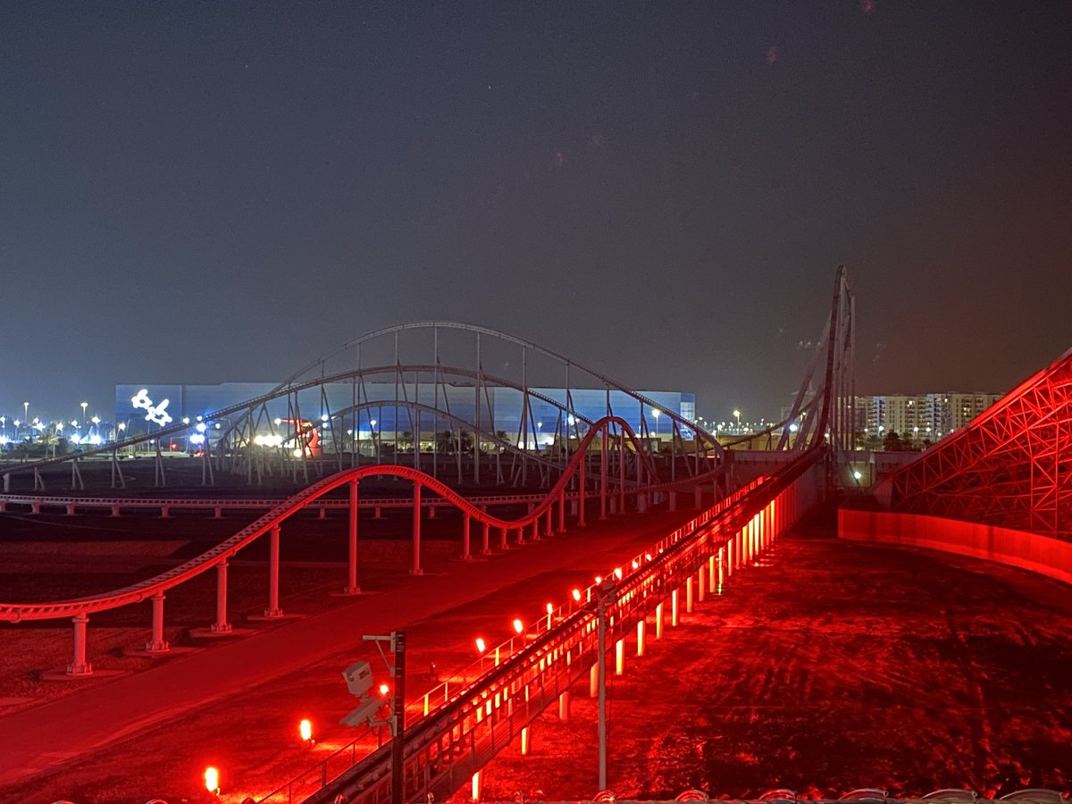 CoastersWide's tweet photo. Ferrari World in Abu Dhabi has a truly remarkable coaster line up. It’s definitely the thrill capital of the Middle East. #FerrariWorld #AbuDhabi #RollerCoaster #UAE #ThemePark #WWCOnTour #CredLife https://t.co/d8nqdMn1Nf