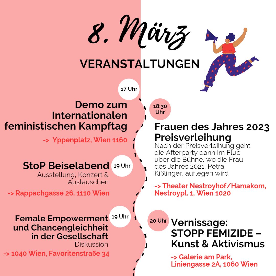aoef_at's tweet photo. Gemeinsam für Veränderung! ❤️

#InternationalerFeministischerKampftag #InternationalerFrauenTag #InternationalWomensday #Feminismus #SocialJustice #Wien #JedenTag8März #JederTagIst8März https://t.co/nuXIN86JO6