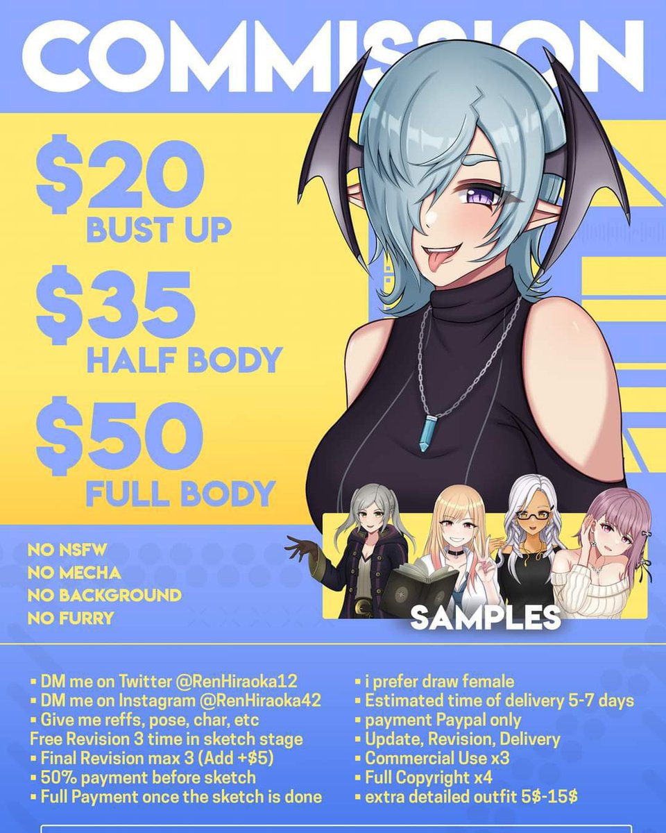 RenHiraoka12's tweet photo. (Retweets are really appreciated!)
Open Commission
don't hesitate to ask me anything on my DM
Thank you very much
#commissionsopen #commissions #illustration #digitalart #Artcommission #animecommission #opencommission #Anime #Vtuber #Hololive #VTuberUprising #VtuberModelPNG https://t.co/g6a9vpVRsX