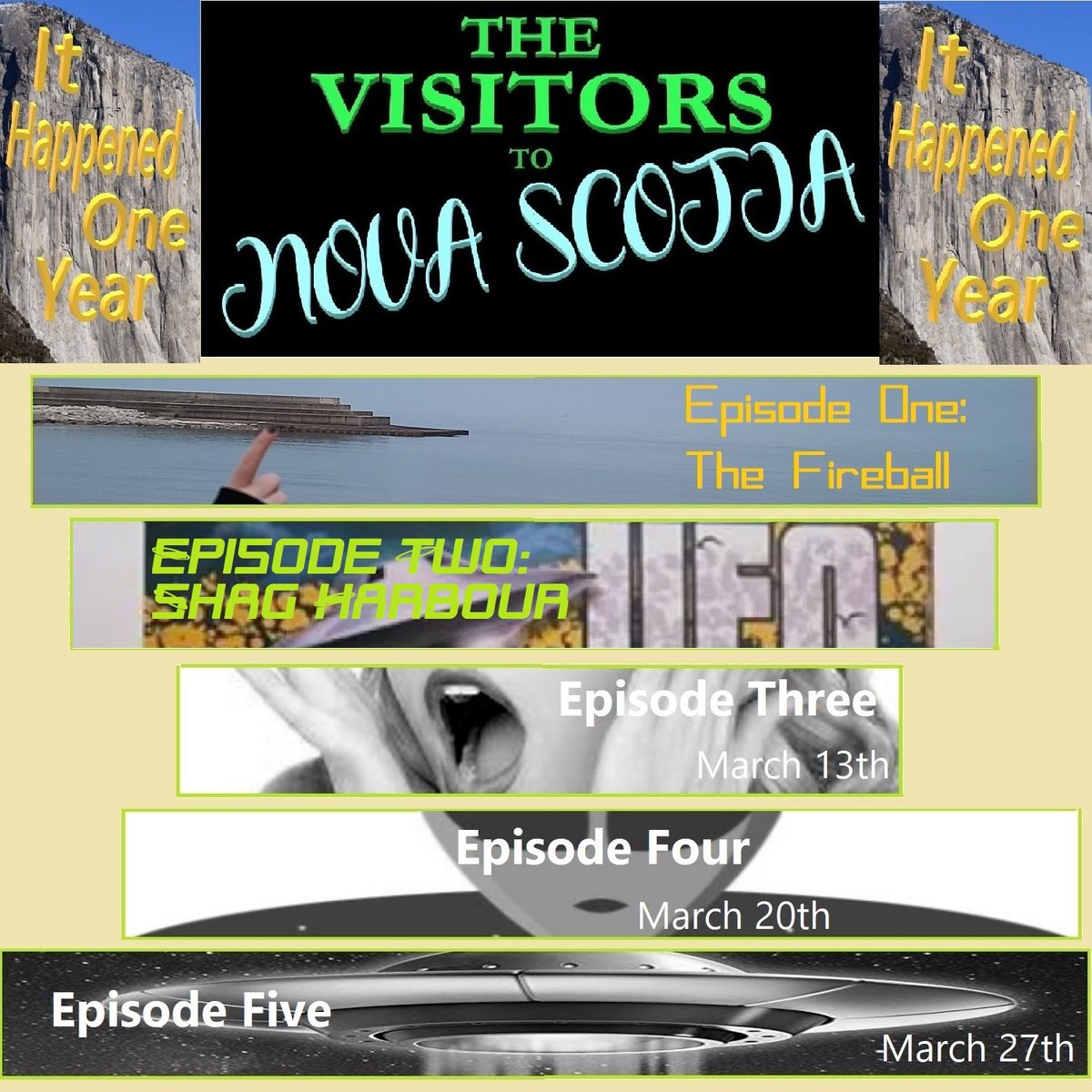 The first two episodes of The Visitors to Nova Scotia are now available at It Happened One Year! Come listen to our fully scripted miniseries about the UFO sightings in Shag Harbour in 1967!