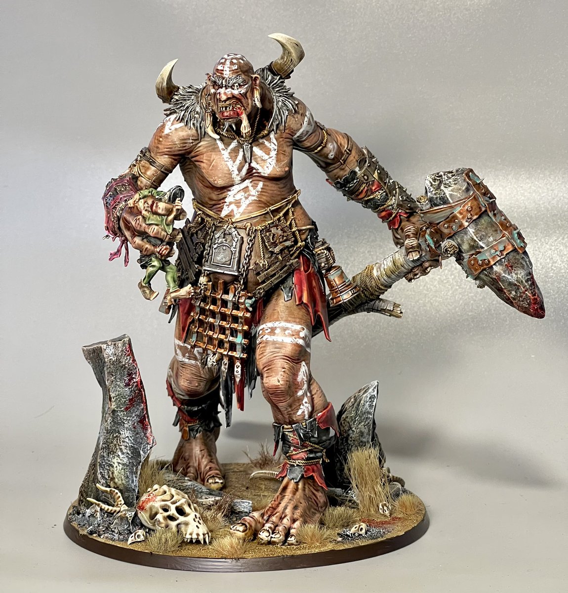 Replaced my Gatebreaker by the Beastsmasha Mega Gargant - prefer his tribal look much more #PaintingWarhammer #WarhammerCommunity #warhammer #ageofsigmar