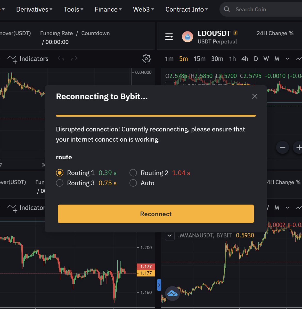 This is the second time For me that <a href="/Bybit/">Bitflex.com</a> does this dirty work in such a situation. . I have several positions that I cannot manage.. thanks fucking dear #bybit.

Bye Bybit

$Eos $Ldo $Ren $Xcn $Gala $Mana