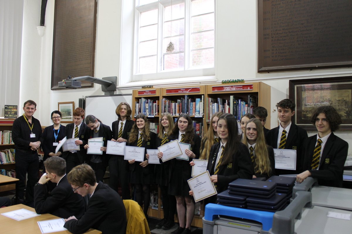 QEcrediton's tweet image. 🏆Congratulations to all the students from this year's Intermediate Maths Challenge. Anna Bayley, Ellie Davey and Ned Osborne qualify for the Kangaroo Challenge. Isaac Olsson reaches the Olympiad, only top 500 students in the country qualify🤩
Fancy a go? Try the sample question.