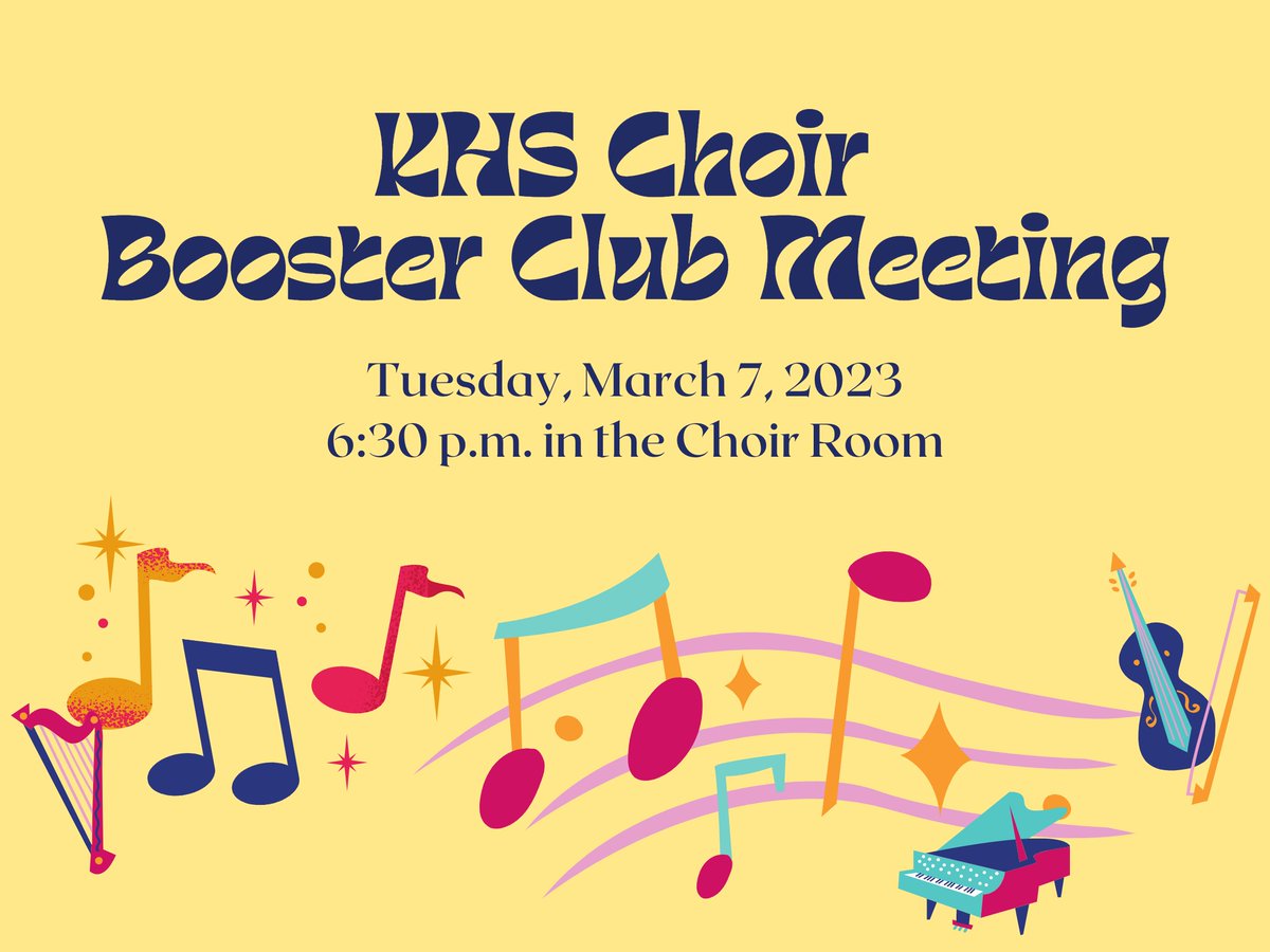 kellerhighchoir's tweet photo. Don't forget our Booster Club Meeting is today at 6:30 p.m. Hope to see you there! https://t.co/mvPZFzAy5u