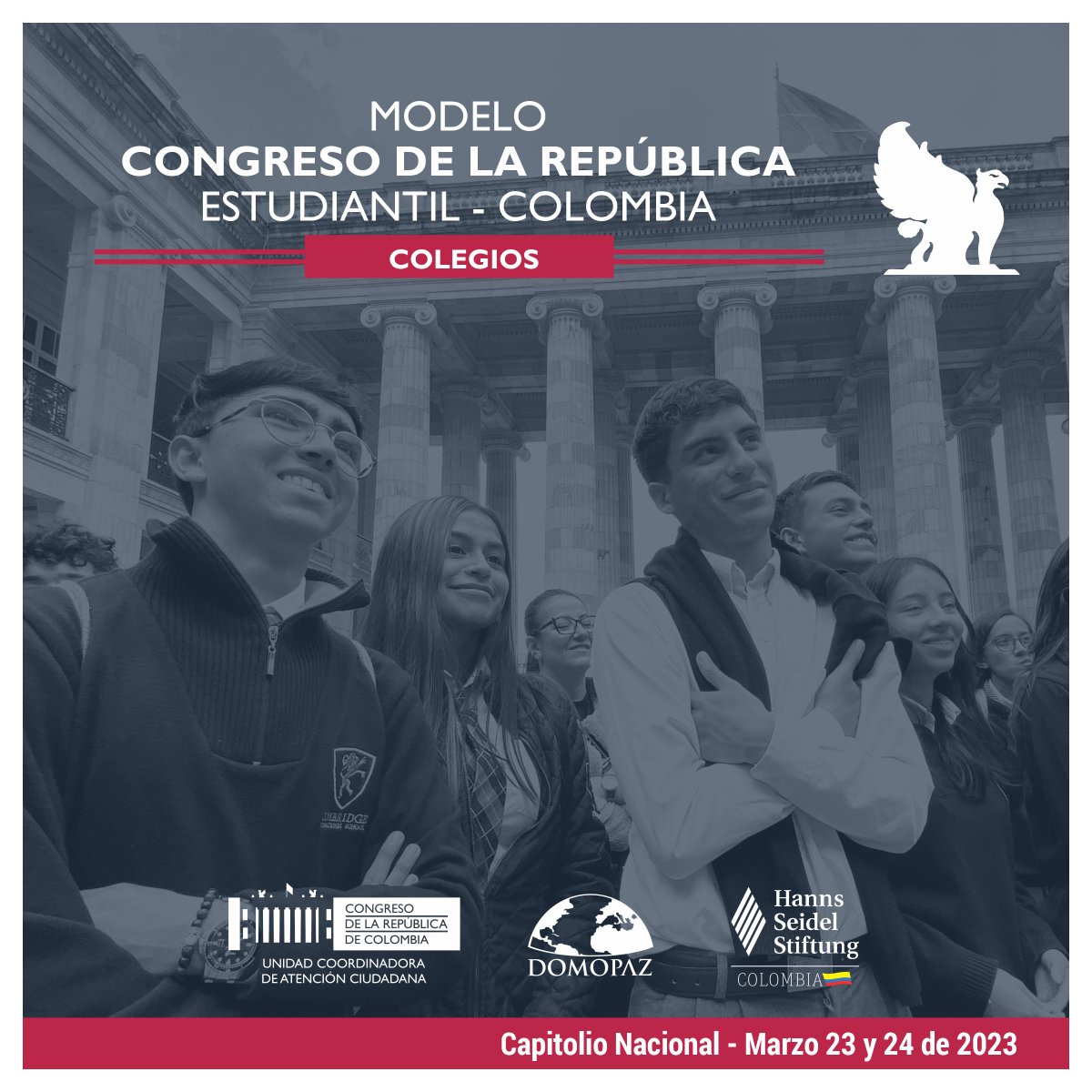 Joven líder estudiantil: vive la democracia desde el rol de congresista. Un ejercicio pedagógico para líderes estudiantiles de grados 10 y 11. 

Más información: drive.google.com/file/d/12gPeCk…

Inscripciones: docs.google.com/forms/d/e/1FAI…

<a href="/SenadoGovCo/">Senado de la República 🇨🇴</a> <a href="/CamaraColombia/">Cámara de Representantes de Colombia</a> <a href="/HannsSeidelCol/">Hanns Seidel Stiftung Colombia</a>