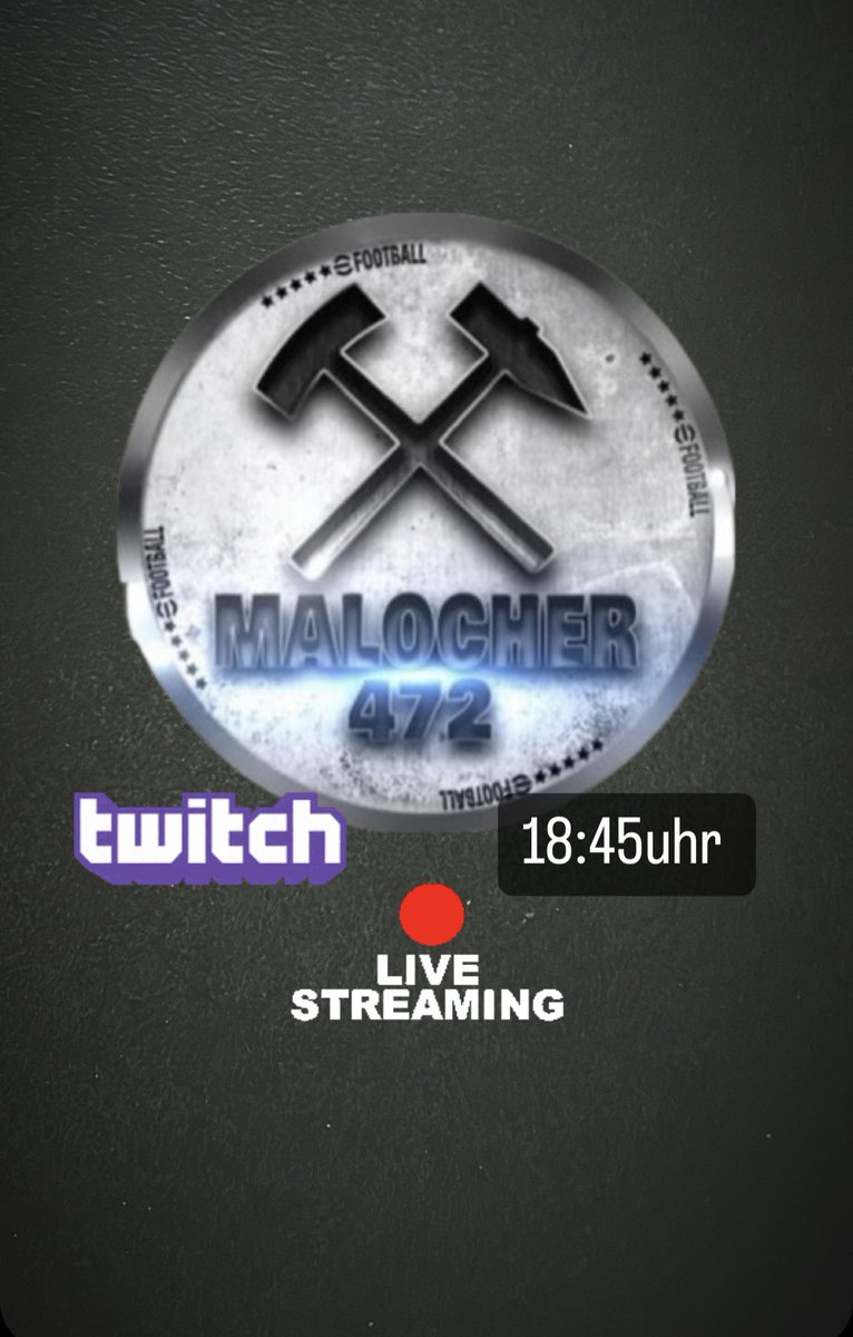 Ich bin wieder auf dem Platz! Let’s go ! 18:45 Uhr  twitch.tv/malocher472