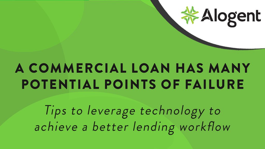 alogentcorp's tweet image. #Commerciallending can be incredibly complex, &amp;amp; when you rely on paper workflows &amp;amp; manual processes, points of failure increase. Read on for tips on how to leverage technology to achieve more successful outcomes in today's blog &amp;gt;&amp;gt; bit.ly/3kRZJTj

#banks #creditunions