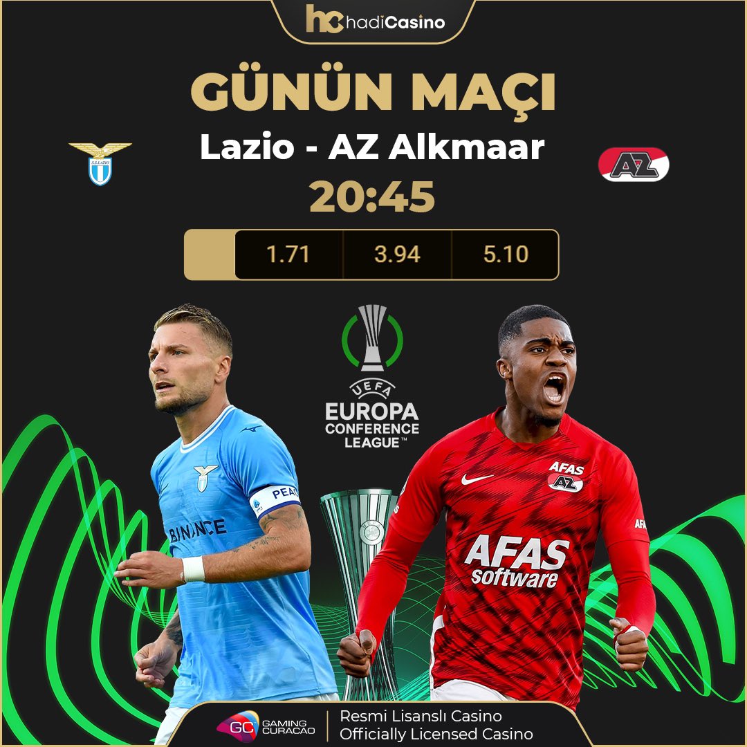 Konferans Liginde son 16 ilk maç !

Lazio 🆚 AZ Alkmaar 

Maç başlamak üzere Yüsek Oranı Kaçırma ! 💛🖤

Adres: bit.ly/hadikazanmaya