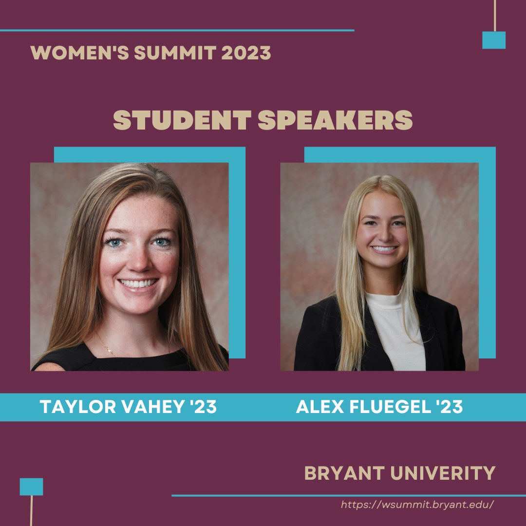 wsummit's tweet image. At this year’s Women’s Summit, two Bryant University Seniors, Taylor Vahey ‘23 and Alex Fluegel ‘23, present their research from a collaboration with the Harvard Radcliffe Institute.

shorturl.at/hACO2