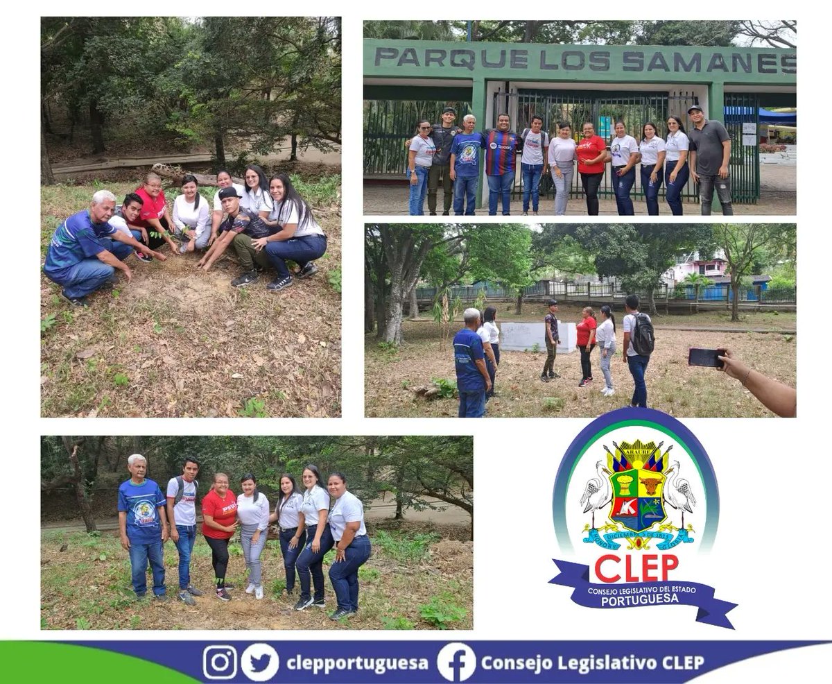 #Hoy en el marco de las actividades conmemorativas de los 10 años del pase a la inmortalidad de Hugo Chávez, las legisladoras presidenta y vicepresidenta del CLEP, Alejandra Álvarez y  Yelitza Pimentel, participaron en Jornada de Siembra de Árboles en el Parque Los Samanes.