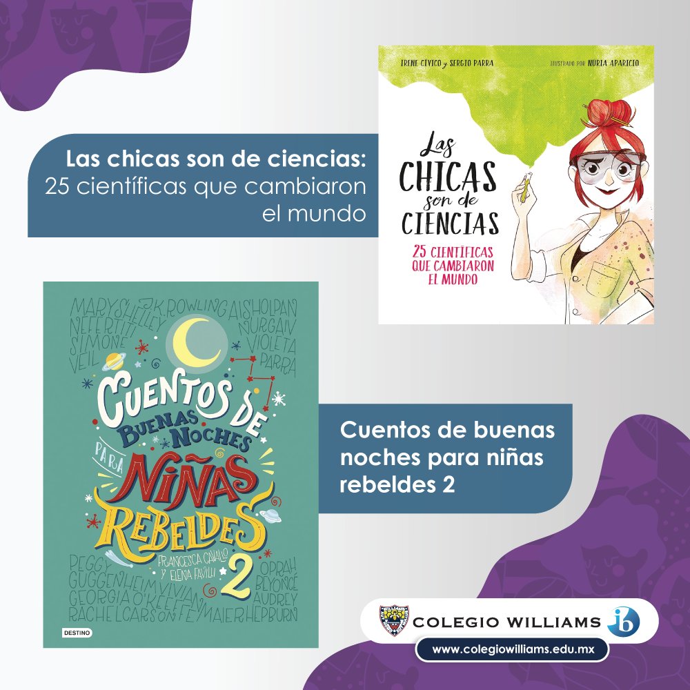 colegiowilliams's tweet photo. 📚✨ Libros para todas las edades. #DíaInternacionaldelamujer #8M https://t.co/f7OhRUZPEA