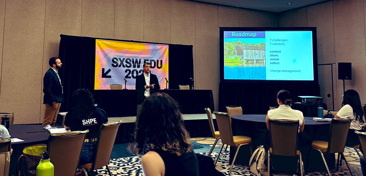 Learning about building community through rural innovation with @nmcclenn and @UCSTrailblazers. #SXSWEDU