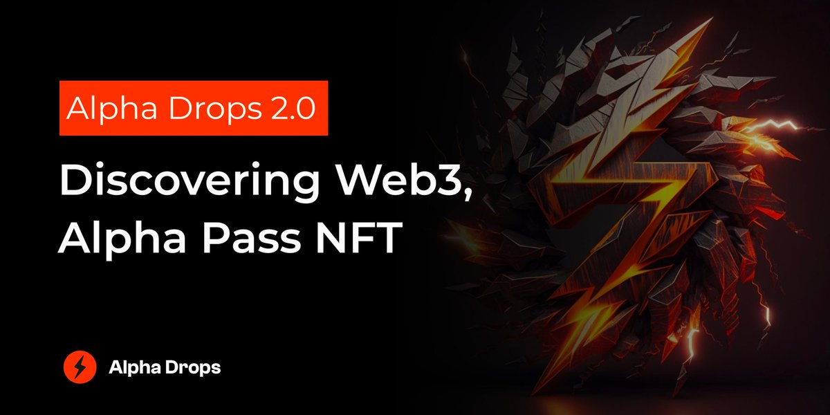 Introducing Alpha Drops 2.0 🧵

🔸 New UI
🔸 Alpha Pass NFT
🔸 Galxe OAT &amp; WL Raffles

🧡 Like &amp; Retweet

👇 Read the announcement on Mirror
mirror.xyz/myalphadrops.e…

1/