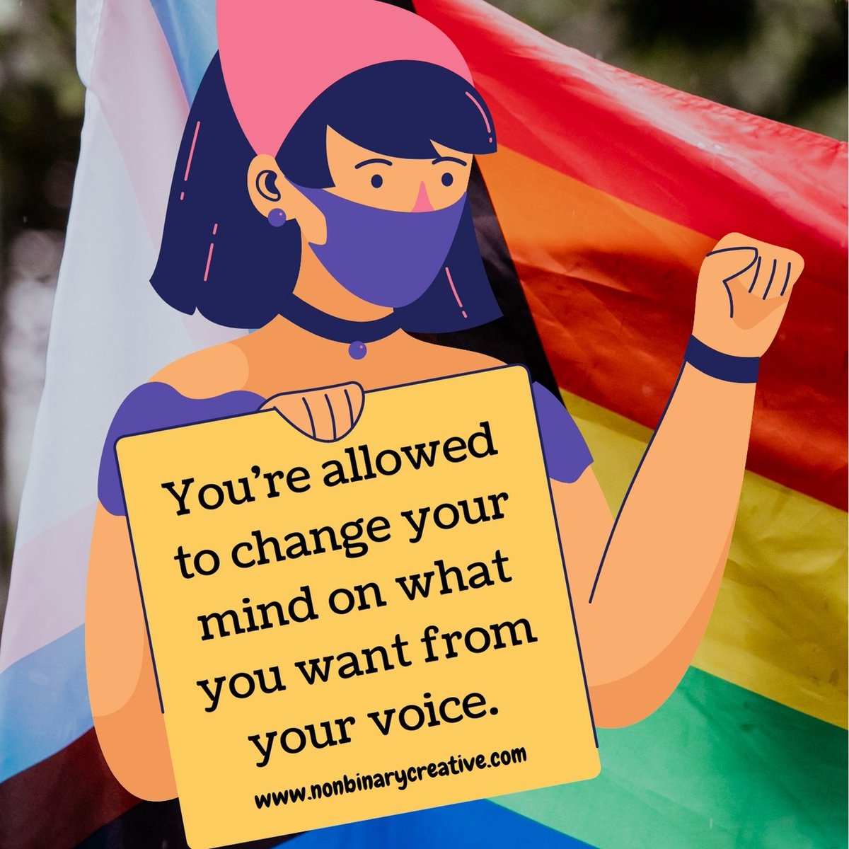 A thread on motivations behind trans voice training.

🧵

It can feel like there's a very narrow range of options for what you "should" want from your voice when you start voice training, and that you're not "allowed" to deviate from that.

But of course, that's not true!