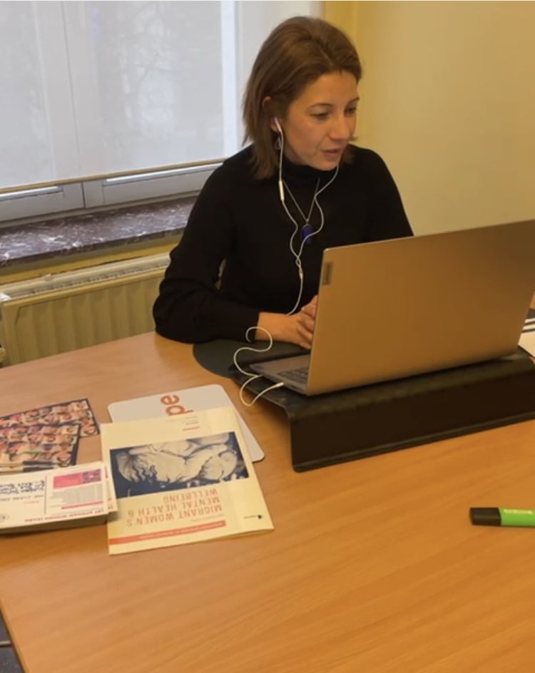 Fro_PD's tweet photo. Monday 6.03 pm - had the opportunity of a webinar on behalf @ENoMW with @dwj1717 and Monica Hingorani about ‘supporting diverse new motherhoods for work inclusion’. I briefly presented our projects RIDE and Mums at work and spoke about the kind of challenges migrant mothers face: https://t.co/vYIB7oaKBd