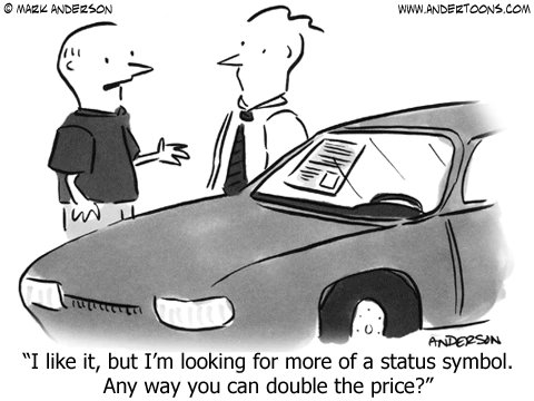 MNeuromktg's tweet photo. "I like it, but I'm looking for more of a status symbol. Any way you can double the price?" 

💡🤔 The value of a product isn't exactly determined by the seller, instead, it's all in the customer's head!

@lets_NEUROmkt 
#NMKTRCH #MKTINGNEURO #XperientialMkt https://t.co/eEfsgAB9M1