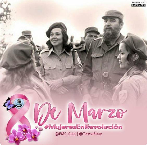 Sin la miel de la mujer Cubana 🇨🇺♥️ La inmensa obra de la revolucion 🇨🇺no hubiese sido Posible, 🇨🇺💪🇨🇺 #Felicidades. #MujeresXTodos #FidelPorSiempre .