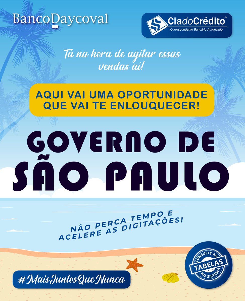 ciadocreditoofc's tweet image. Bora agitar as vendas?! 🎉

Temos uma oportunidade de enlouquecer!! 🥳

Vem ver!! 🤓
#CiaeDaycoval #GovSP #GovernodeSãoPaulo #CiaeVocê #MaisJuntosqueNunca