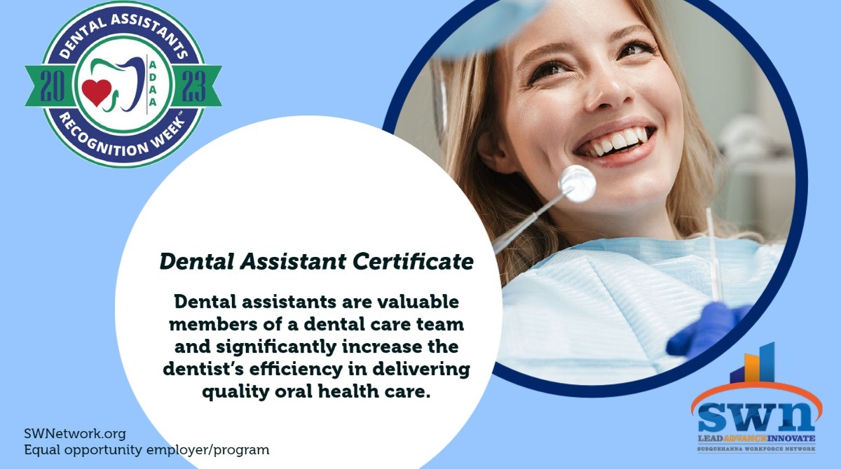 Need a new career path? Look no further than a dental assistant! Get all the info you need about #NoCostTraining at your local Workforce Center. #DARW2023 #SWNTraining #Education