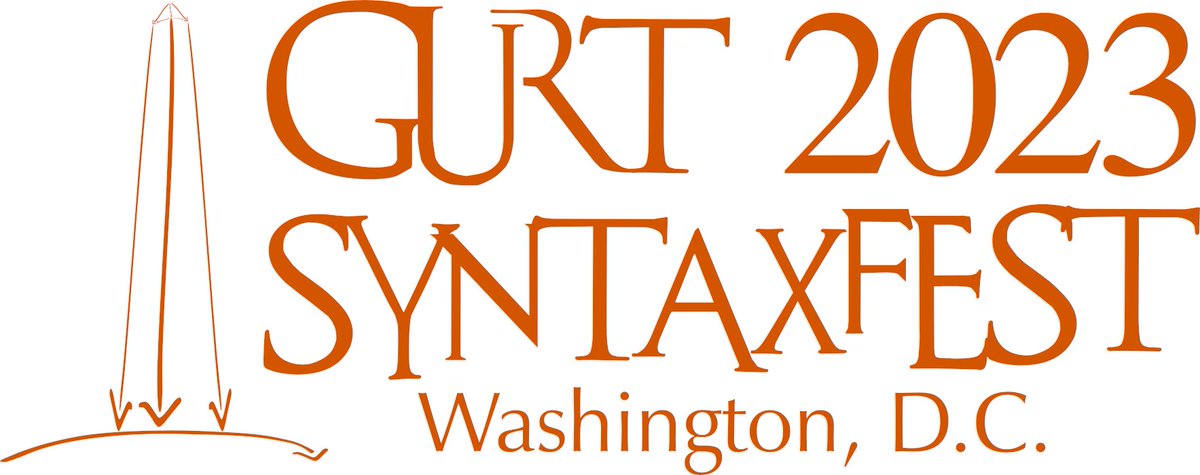 zehavoc's tweet image. I really do like the #SyntaxFest logos ! The one at #Gurt2023 (held Washington) is really cool. Notice the dependencies for that Washington Monument