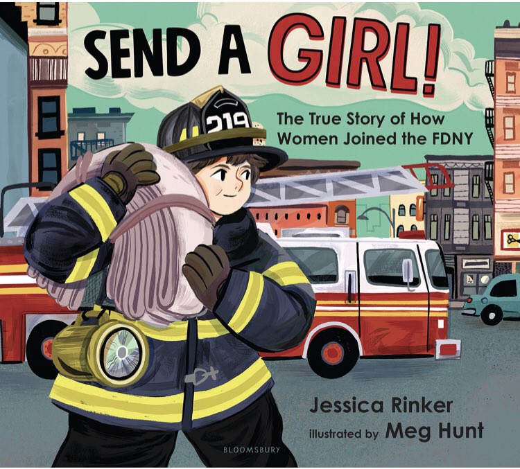 Fantastic K-3 nonfiction readaloud for #WomensHistoryMonth Brenda Berkman was the 1st female firefighter for the FDNY. The backmatter tells us that after her career as firefighter she went on to make art: brendaberkmanartworks.com/one-world-trad… #picturebooks #picturebookbiographies