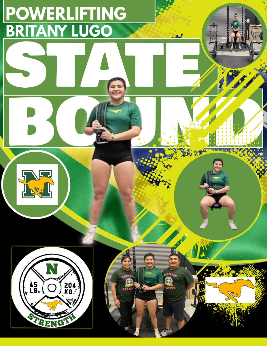 Toby_7084's tweet photo. Nixon Mustang and future U.S. Army Officers Britany Lugo is heading to the State Powerlifting Meet in Frisco, TX.  Britany is the first Lady Mustang to make it to State in over 8 years, and she will attempt to be the 2nd Lady Mustang to ever medal at State. https://t.co/AfwXfAlUhl
